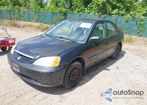 2002 Honda Civic Lx из США, поврежденный, VIN 1HGES16502L076717